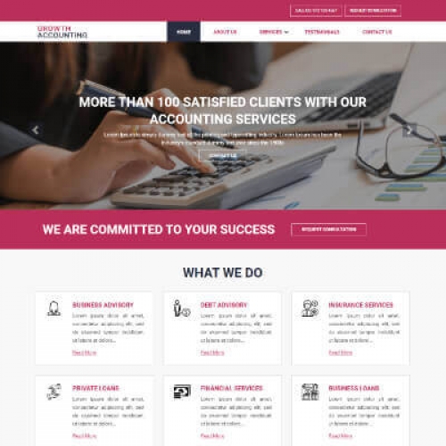 Buy Premade Best Accounting site Design from 39/mo. Lease A site