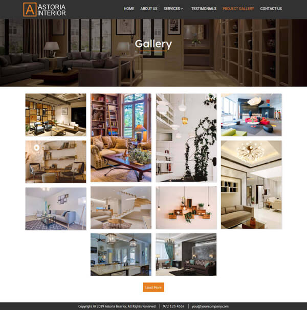 Get Premade interior web design at $39/mo. | Lease A Website
