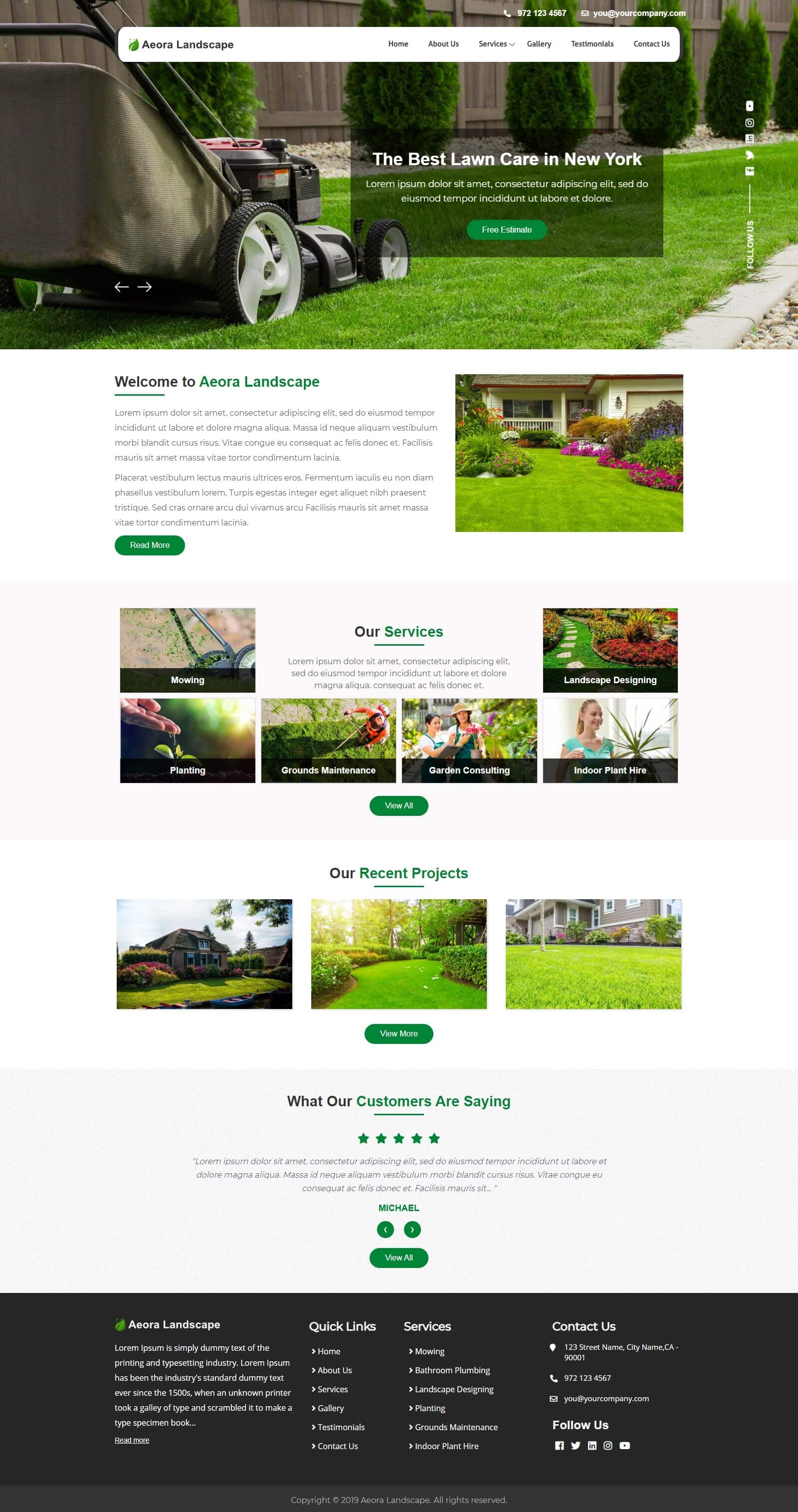 Image 10 for Lawn Care Web Templates